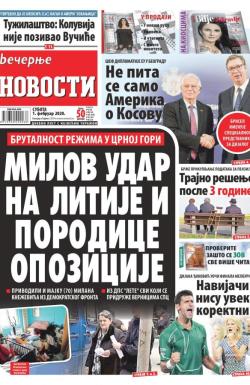 Večernje novosti - broj 3501, 1. feb 2020.