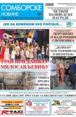 Somborske novine - broj 3378, 22. mar 2019.