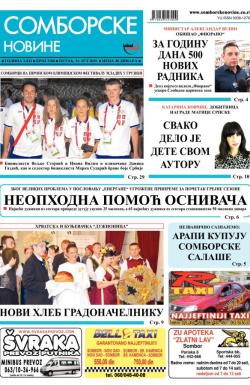 Somborske novine - broj 3188, 31. jul 2015.