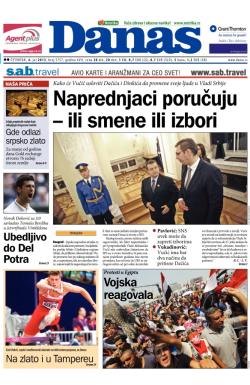 Danas - broj 5757, 4. jul 2013.