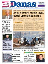 Danas - broj 7045, 12. jan 2017.