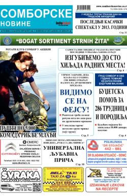 Somborske novine - broj 3097, 1. nov 2013.