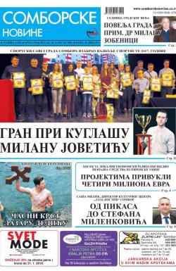 Somborske novine - broj 3318, 26. jan 2018.
