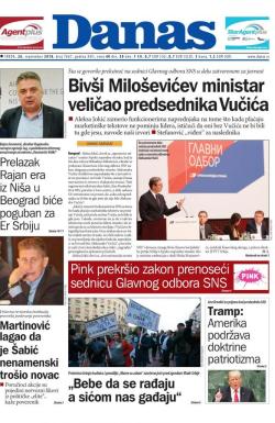 Danas - broj 7667, 26. sep 2018.