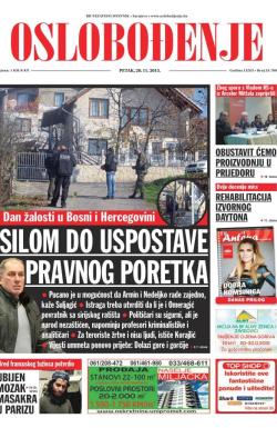 Oslobođenje - broj 24.780, 20. nov 2015.