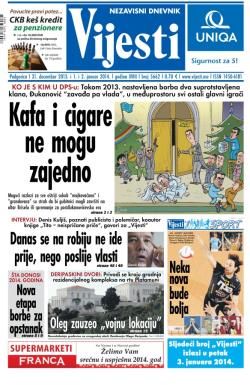 Vijesti - broj 5662, 31. dec 2013.