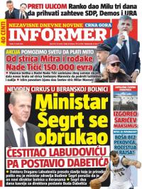Informer CG - broj 1172, 9. mar 2016.