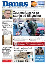 Danas - broj 8205, 17. mar 2020.