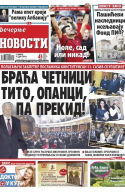Večernje novosti - broj 1910, 4. jun 2016.