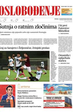 Oslobođenje - broj 25749, 3. avg 2018.