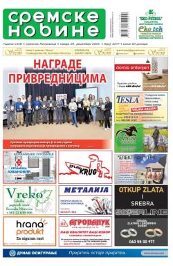 Sremske Novine - broj 3277, 20. dec 2023.