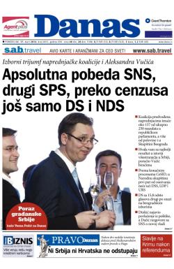 Danas - broj 6013, 17. mar 2014.