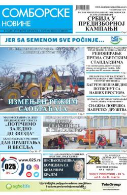 Somborske novine - broj 3428, 6. mar 2020.
