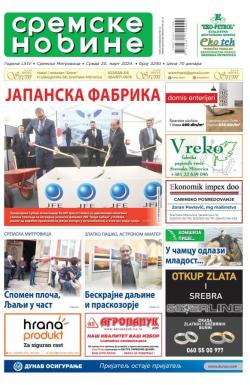 Sremske Novine - broj 3290, 20. mar 2024.