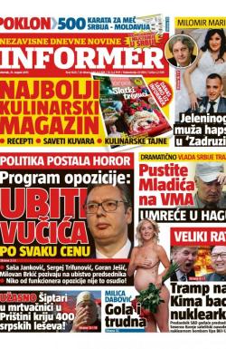 Informer - broj 1628, 31. avg 2017.