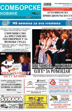 Somborske novine - broj 3100, 22. nov 2013.