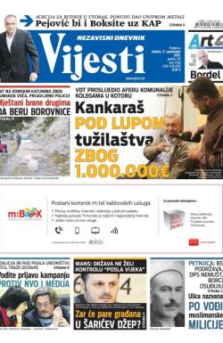 Vijesti - broj 6266, 5. sep 2015.