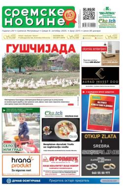 Sremske Novine - broj 3371, 8. okt 2025.