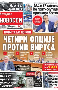 Večernje novosti - broj 3874, 24. feb 2021.