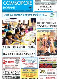 Somborske novine - broj 3245, 2. sep 2016.