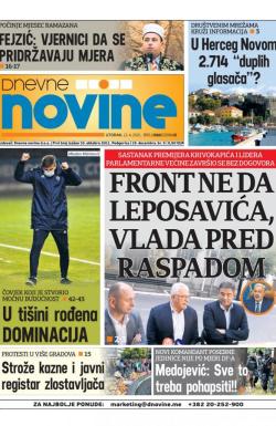 Dnevne novine - broj 2962, 13. apr 2021.