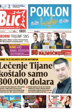 Blic - broj 6424, 29. dec 2014.