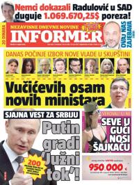 Informer - broj 1302, 9. avg 2016.