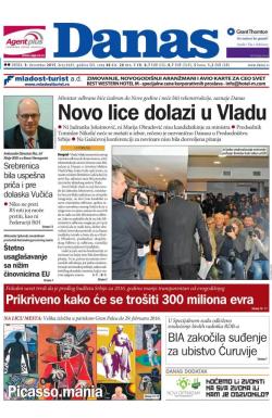 Danas - broj 6645, 9. dec 2015.