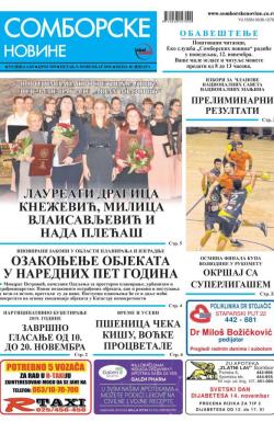 Somborske novine - broj 3359, 9. nov 2018.