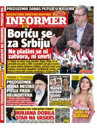 Informer - broj 3678, 20. maj 2024.