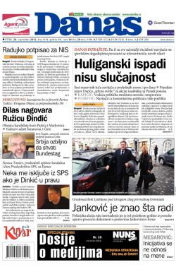 Danas - broj 5478, 28. sep 2012.