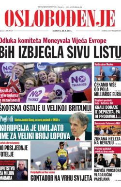 Oslobođenje - broj 24.354, 20. sep 2014.