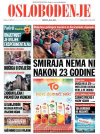 Oslobođenje - broj 24.690, 22. avg 2015.