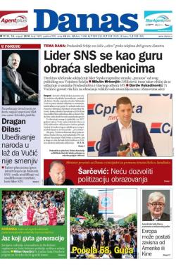 Danas - broj 7620, 10. avg 2018.