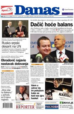 Danas - broj 5371, 13. jun 2012.