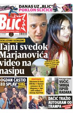 Blic - broj 7400, 20. sep 2017.