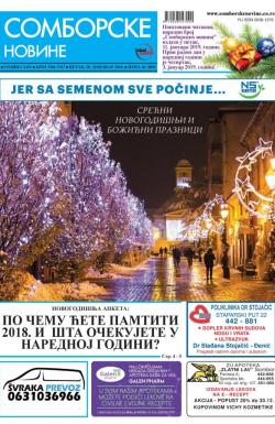 Somborske novine - broj 3366-3367, 28. dec 2018.