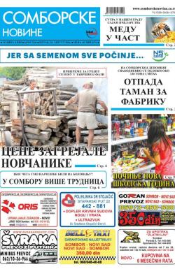 Somborske novine - broj 3244, 26. avg 2016.