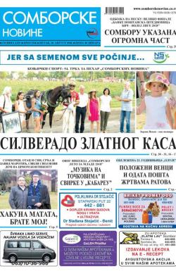 Somborske novine - broj 3346, 10. avg 2018.