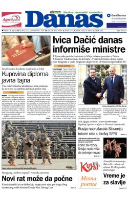 Danas - broj 5667, 5. apr 2013.