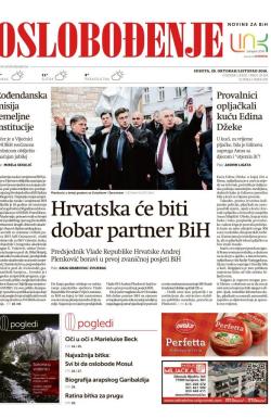 Oslobođenje - broj 25119, 29. okt 2016.