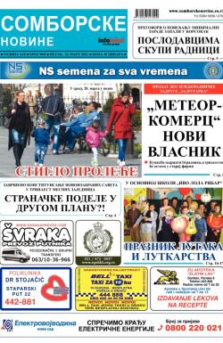 Somborske novine - broj 3065, 22. mar 2013.