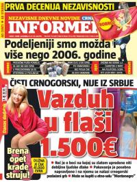 Informer CG - broj 1234, 21. maj 2016.