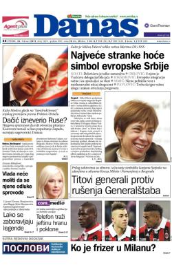 Danas - broj 5629, 26. feb 2013.