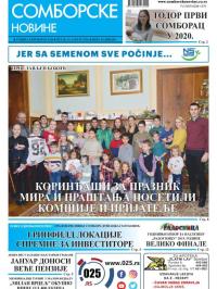Somborske novine - broj 3420, 10. jan 2020.
