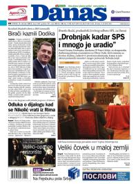 Danas - broj 5489, 9. okt 2012.