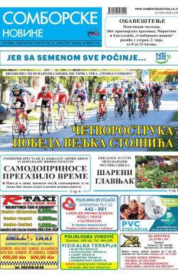 Somborske novine - broj 3279, 28. apr 2017.