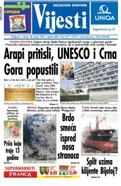 Vijesti - broj 5677, 18. jan 2014.