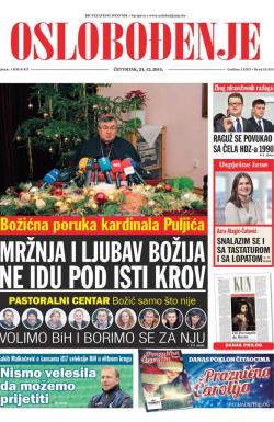 Oslobođenje - broj 24.814, 24. dec 2015.