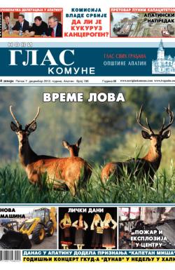 Novi glas komune, Apatin - broj 186, 7. dec 2012.